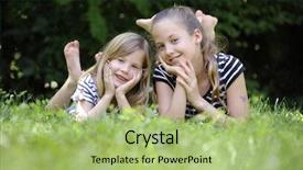  Presentation with memory game - Amazing theme having memory game - two sisters laying down leaning backdrop and a mint green colored foreground