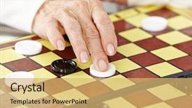  Presentation with memory game - Beautiful slide deck featuring memory game - wrinkly hand of a senior backdrop and a yellow colored foreground