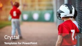  Presentation with baseball player - Presentation consisting of memory game - youth baseball player waiting background and a coral colored foreground