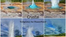  Presentation with memory - Slide set having memory gushing geyser strokkur collage background and a teal colored foreground