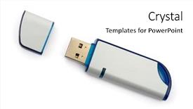  Presentation with memory computer - Slides featuring computer flash memory isolated background and a white colored foreground