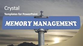  Presentation with memory - Amazing PPT layouts having memory-management-road-sign backdrop and a gray colored foreground