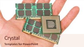  Presentation with module - Presentation theme with memory module s and cpu background and a coral colored foreground