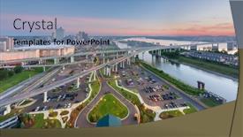  Presentation with tennessee - Presentation design with memphis-tennessee-usa-aerial-skyline background and a light blue colored foreground