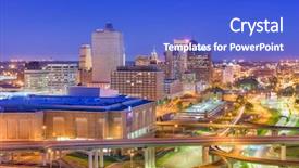  Presentation with tennessee - Audience pleasing theme consisting of memphis tennessee usa downtown city backdrop and a cobalt blue colored foreground