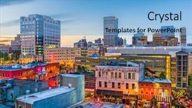  Presentation with tennessee - Audience pleasing presentation design consisting of memphis tennessee usa downtown skyline backdrop and a light blue colored foreground