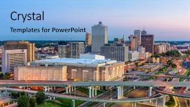  Presentation with tennessee - Cool new slides with memphis tennessee usa downtown skyline backdrop and a light blue colored foreground