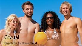  Presentation with beach volleyball - Amazing presentation having  backdrop and a  colored foreground