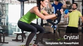  Presentation with group training - Cool new PPT layouts with men and woman in function backdrop and a dark gray colored foreground