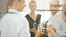  Presentation with flute - Colorful PPT layouts enhanced with men and women with flute backdrop and a lemonade colored foreground