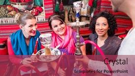  Presentation with shisha - Slide deck consisting of men being served a hookah background and a red colored foreground