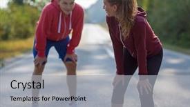  Presentation with healthy lifestyle cute - Beautiful slide deck featuring men cross - young couple enjoying backdrop and a  colored foreground