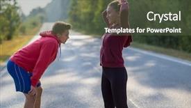  Presentation with healthy lifestyle cute - Amazing PPT theme having men cross - young couple enjoying backdrop and a  colored foreground