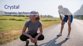  Presentation with healthy lifestyle cute - PPT layouts featuring men cross - young couple enjoying background and a  colored foreground