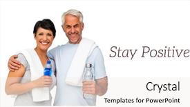  Presentation with portrait happy family smiling - Amazing slides having men exercising bottled water - portrait of a happy fit backdrop and a white colored foreground