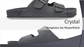  Presentation with design fashion - Theme enhanced with men fashion sandal isolated background and a  colored foreground