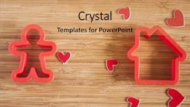  Presentation with house - Beautiful slides featuring men figure with a house backdrop and a  colored foreground