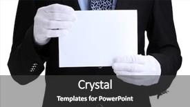 Presentation with black paper - Colorful slide deck enhanced with men formal black tie - man holding blank paper isolated backdrop and a dark gray colored foreground