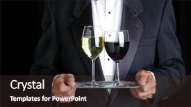  Presentation with wine - Presentation having men formal black tie - man wearing tuxedo holding two background and a wine colored foreground