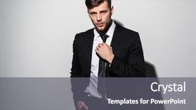  Presentation with gray - Colorful PPT theme enhanced with men formal black tie - portrait of a handsome young backdrop and a gray colored foreground
