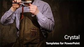  Presentation with barber - Audience pleasing presentation consisting of men grooming - portrait of stylish barber backdrop and a black colored foreground