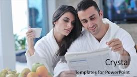  Presentation with newspaper - Colorful slide set enhanced with  backdrop and a  colored foreground