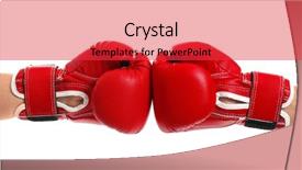  Presentation with boxing - Presentation theme with men in boxing gloves background and a red colored foreground