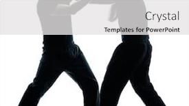  Presentation with debut men - PPT layouts featuring men-krav-maga-fighters-fighting background and a light gray colored foreground