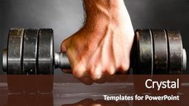  Presentation with hand holding colorful brain sketch - Slide set with male hand is holding metal background and a tawny brown colored foreground