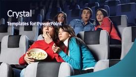  Presentation with black men - PPT theme featuring men look a terrible film background and a wine colored foreground