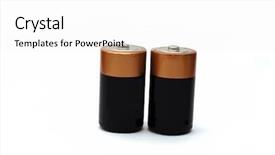  Presentation with battery - Audience pleasing slide set consisting of men origen - alkaline battery isolated backdrop and a white colored foreground