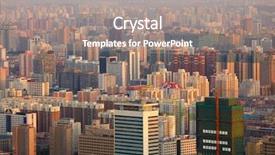  Presentation with cityscape - Presentation theme enhanced with men origen - beijing cityscape background and a gray colored foreground
