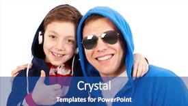  Presentation with cool - Theme having men origen - portrait of a cool boy background and a  colored foreground