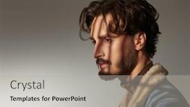  Presentation with dark space - PPT layouts with men-s-beauty-and-hairstyle background and a light gray colored foreground