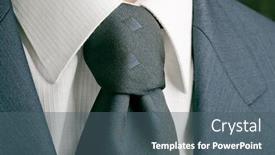  Presentation with tie - Amazing PPT theme having men's business suit tie shirt and jacket backdrop and a ocean colored foreground