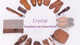  Presentation with fashion accessories - Slide set featuring men's casual outfit men's fashion accessories on white background flat lay background and a sky blue colored foreground