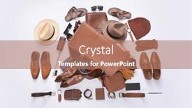  Presentation with clothes - Audience pleasing presentation design consisting of men-s-casual-outfits-clothes backdrop and a coral colored foreground