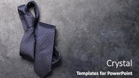  Presentation with tie - Theme enhanced with men-s-classic-blue-tie background and a dark gray colored foreground