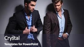  Presentation with hot steam earth - Slide set enhanced with men s fashion - two hot male models posing background and a  colored foreground