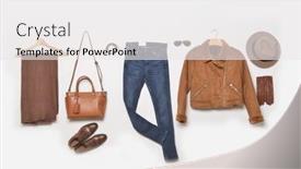  Presentation with fashion accessories - Slide set consisting of men-s-fashion-brown-jacket background and a white colored foreground