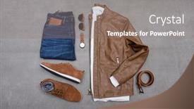  Presentation with fashion accessories - Audience pleasing PPT layouts consisting of flat lay on gray background backdrop and a gray colored foreground