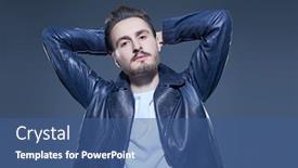  Presentation with black man fashion - Audience pleasing PPT theme consisting of men-s-fashion-handsome-man backdrop and a ocean colored foreground