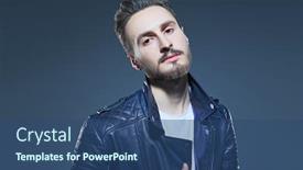  Presentation with black man fashion - Amazing slide set having men-s-fashion-portrait backdrop and a ocean colored foreground