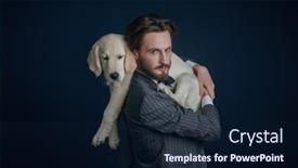  Presentation with black man fashion - Audience pleasing presentation theme consisting of men-s-fashion-portrait backdrop and a navy blue colored foreground