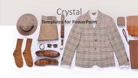  Presentation with fashion accessories - Audience pleasing presentation consisting of men-s-fashion-suit backdrop and a mint green colored foreground