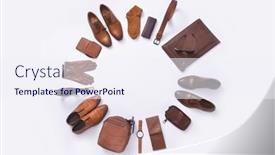  Presentation with fashion accessories - Colorful presentation design enhanced with men-s-fashion-various-accessories backdrop and a sky blue colored foreground