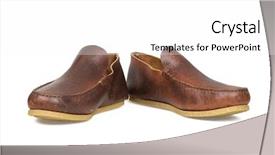  Presentation with shoe - Presentation with men's shoe isolated on white with clipping path background and a white colored foreground