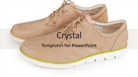  Presentation with men shoes - PPT layouts having men's shoes isolated on white with shadow background and a coral colored foreground