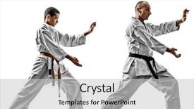  Presentation with two men climbing - PPT layouts featuring garland from icicles on a rope in winter background and a light gray colored foreground