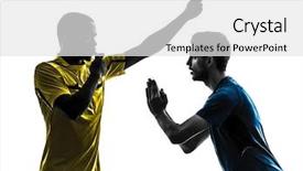  Presentation with referee - PPT theme with player and referee showing red background and a white colored foreground